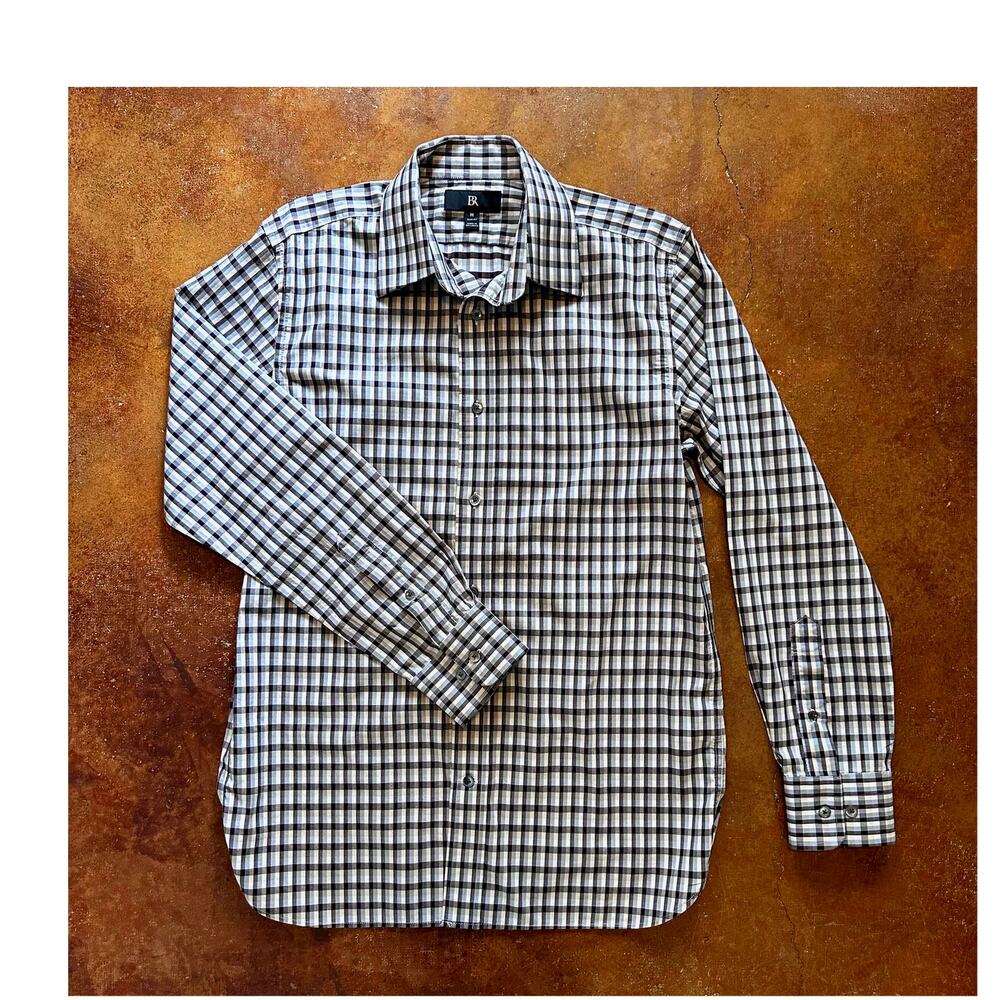 Banana Republic Slim-Fit Wrinkle-Resistant Plaid Dress Shirt
